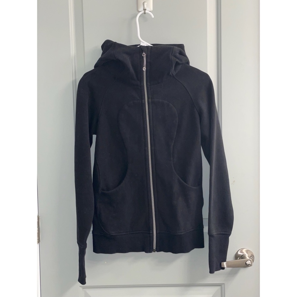 Lululemon Scuba Full Zip Athletic Yoga Sweater Hoodie Women's Size 4 Black
